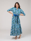 Beau & Ro Dress The Eloise Dress | Green Picnic Stripe