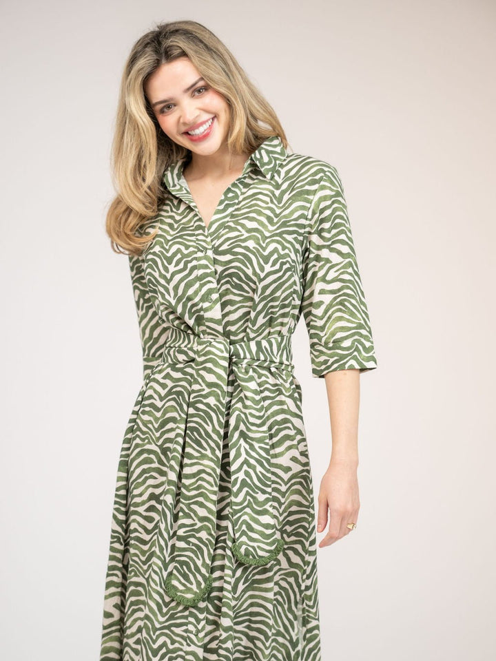 Beau & Ro Dress The Eloise Dress | Green Zebra