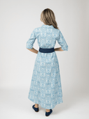 Beau & Ro Dress The Eloise Dress in Blue Mughal Block