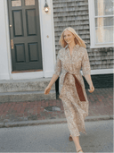 Beau & Ro Dress The Eloise Dress in Brown Mughal Block