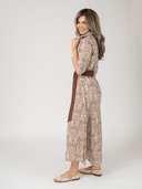 Beau & Ro Dress The Eloise Dress in Brown Mughal Block