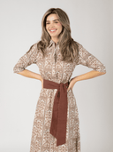 Beau & Ro Dress The Eloise Dress in Brown Mughal Block