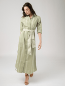 Beau & Ro Dress The Eloise Dress in Moss Arrow