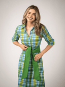 Beau & Ro Dress The Eloise Dress | Mystic Plaid