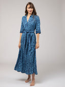 Beau & Ro Dress The Eloise Dress | Navy Flore