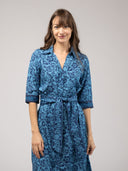 Beau & Ro Dress The Eloise Dress | Navy Flore