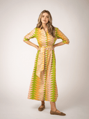 Beau & Ro Dress The Eloise Dress | Sunrise Bagru Triangle