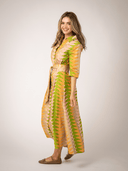 Beau & Ro Dress The Eloise Dress | Sunrise Bagru Triangle