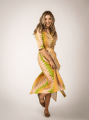 Beau & Ro Dress The Eloise Dress | Sunrise Bagru Triangle