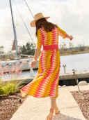 Beau & Ro Dress The Eloise Dress | Sunset Bagru Triangle