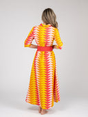 Beau & Ro Dress The Eloise Dress | Sunset Bagru Triangle