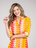 Beau & Ro Dress The Eloise Dress | Sunset Bagru Triangle
