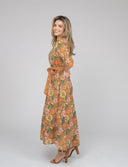 Beau & Ro Dress The Eloise Dress | Tan Fall Garden