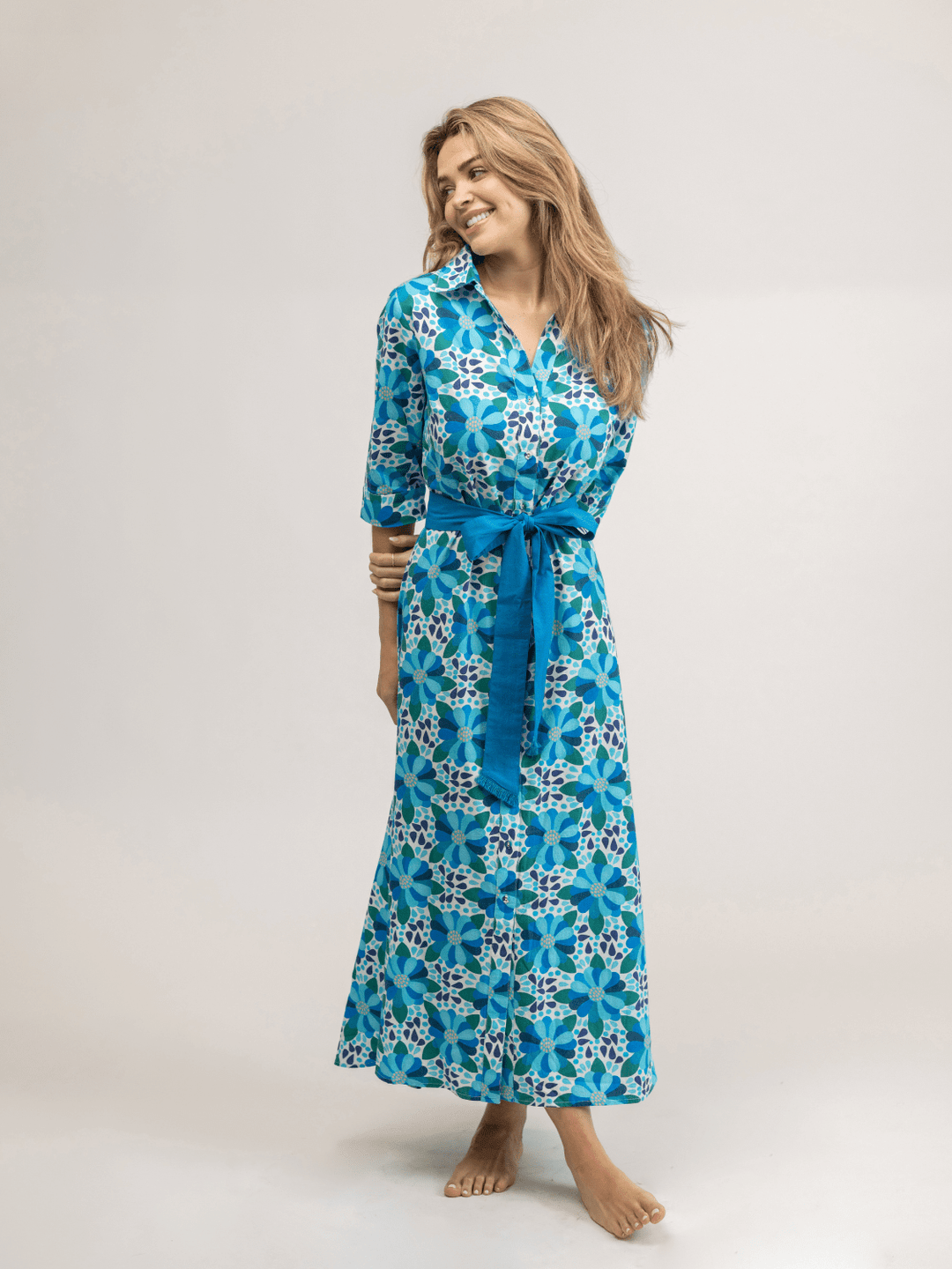 Beau & Ro Dress The Eloise Shirt Dress | Alice Colin Big Flower