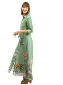 Beau & Ro Dress The Eloise Shirt Dress | Secret Garden Green