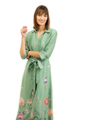 Beau & Ro Dress The Eloise Shirt Dress | Secret Garden Green