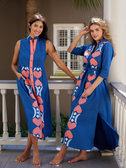 Beau & Ro Dress The Emily Dress | Navy Hearts
