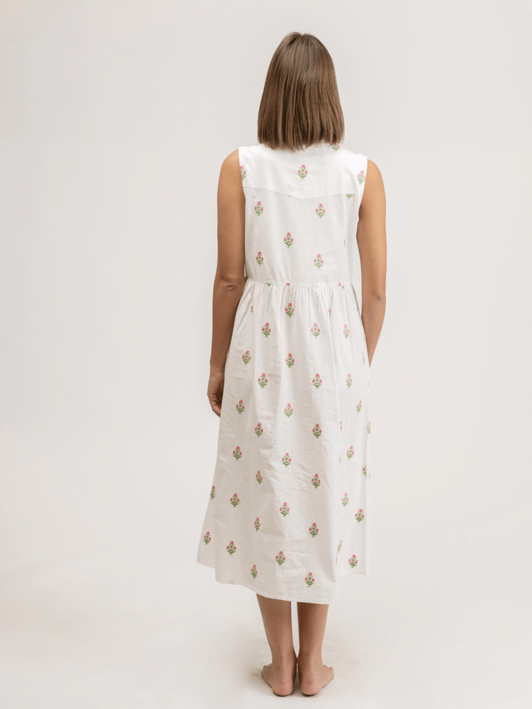 Beau & Ro Dress Small SAMPLE | The Emily Dress | Petite Pink Floral | Small