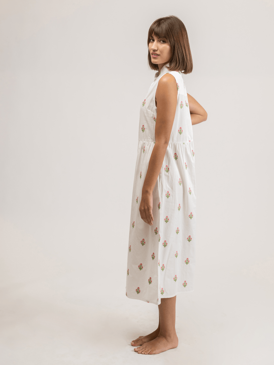 Beau & Ro Dress Small SAMPLE | The Emily Dress | Petite Pink Floral | Small