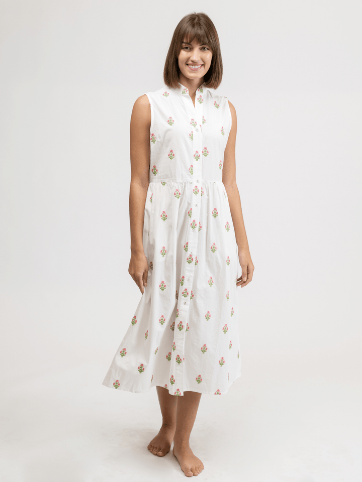 Beau & Ro Dress Small SAMPLE | The Emily Dress | Petite Pink Floral | Small