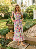 Beau & Ro Dress The Flutter Dress | Violet Leopard Love
