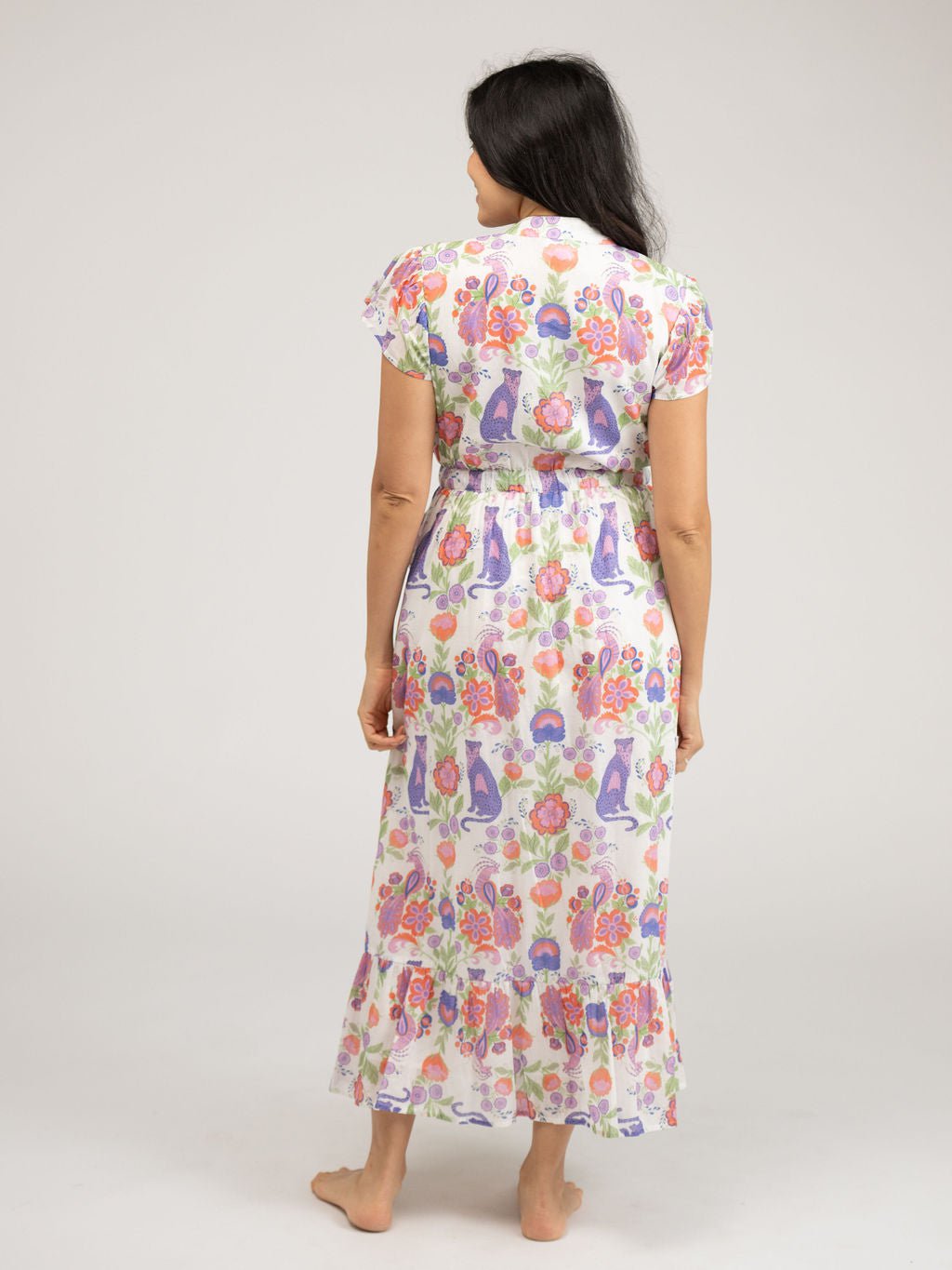 Beau & Ro Dress The Flutter Dress | Violet Leopard Love