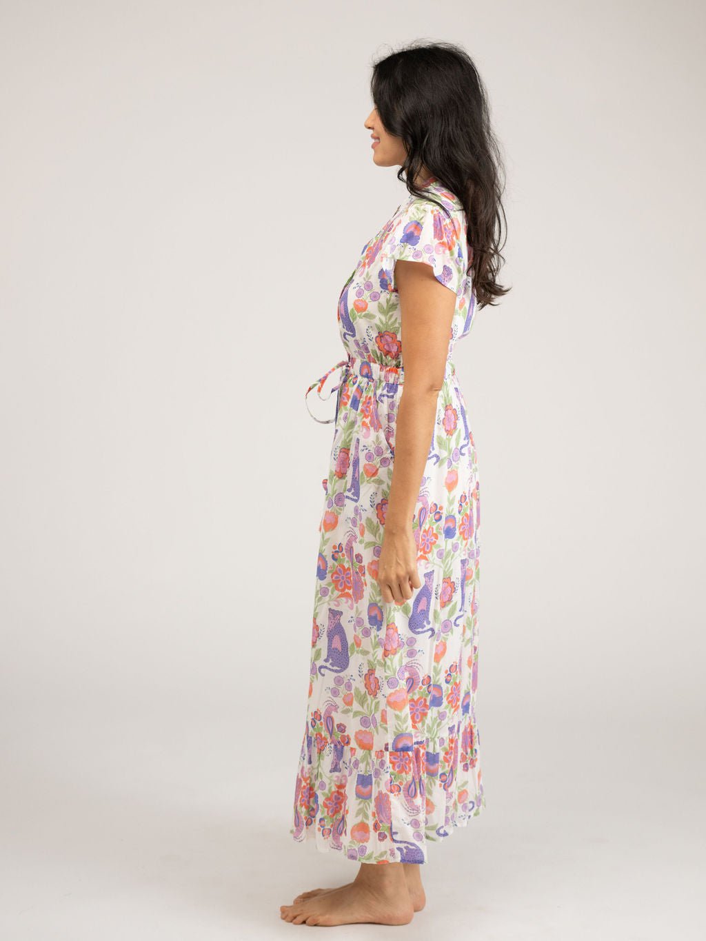 Beau & Ro Dress The Flutter Dress | Violet Leopard Love