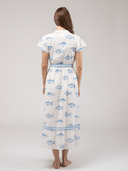 Beau & Ro Dress The Flutter Dress | White Fish