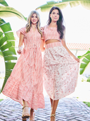Beau & Ro Dress The Flutter Midi Dress | Sorrento Stripe