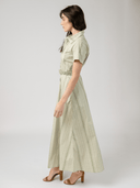 Beau & Ro Dress The Jackie Dress in Moss Arrow