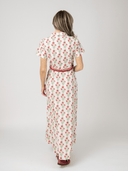 Beau & Ro Dress The Jackie Dress in Red Flower Chain