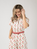 Beau & Ro Dress The Jackie Dress in Red Flower Chain