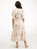 Beau & Ro Dress Small SAMPLE | The Jane Midi Dress | Beige Mural | Small