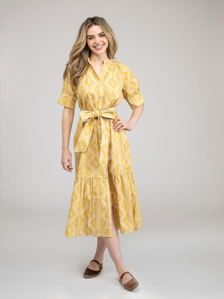 Beau & Ro Dress The Jane Dress | Marigold Virginia Stripe