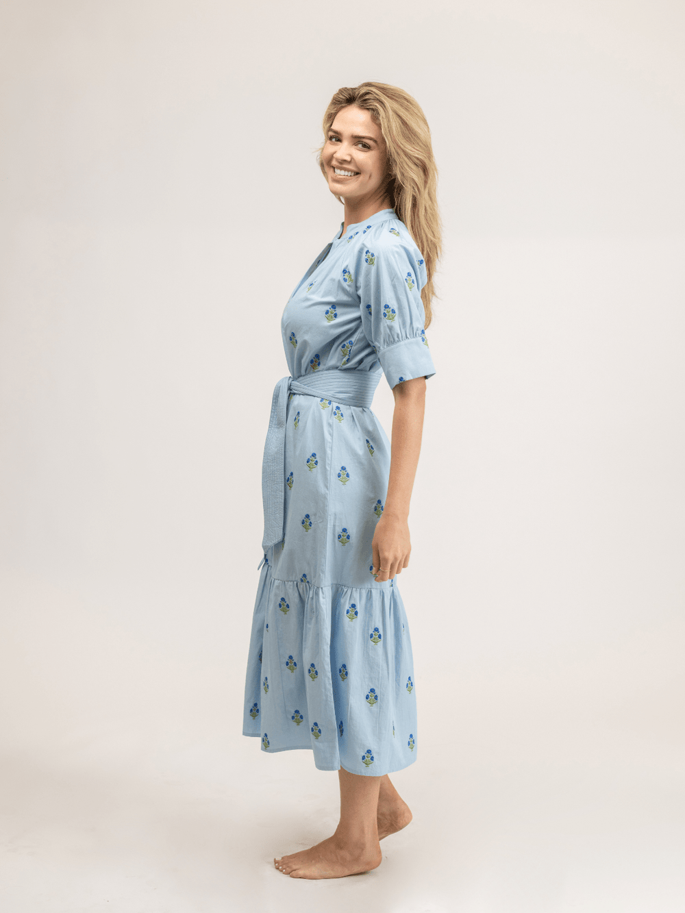 Beau & Ro Dress The Jane Dress | Petite Floral Blue