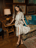 Beau & Ro Dress The Jane Midi Dress in Brown Vine