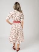 Beau & Ro Dress The Jane Midi Dress in Red Flower Chain