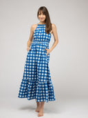 Beau & Ro Dress The Jenna Dress | Blue Check Block
