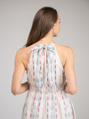 Beau & Ro Dress The Jenna Dress | Ivory Ikat Stripe