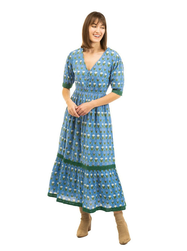 Beau & Ro Dress The Kaitlyn Dress | Blue Fleur
