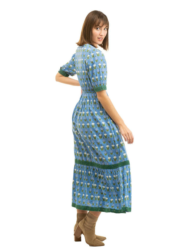 Beau & Ro Dress The Kaitlyn Dress | Blue Fleur