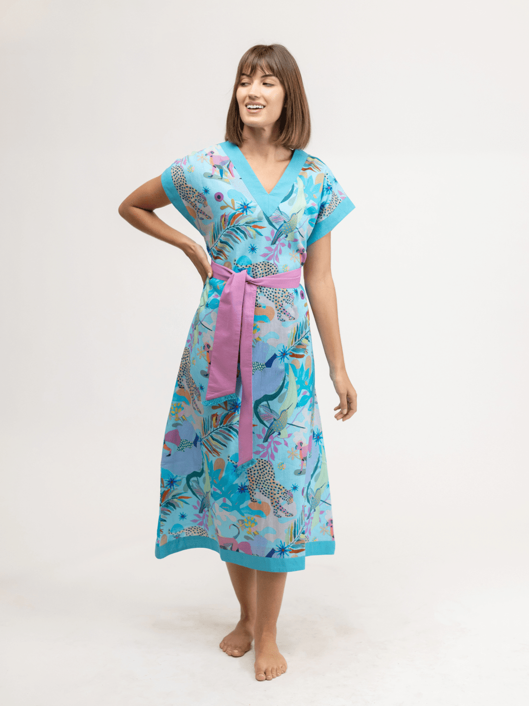 Beau & Ro Dress The Kelly Dress | Alice Colin Safari Blue