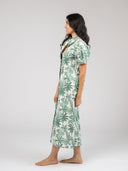 Beau & Ro Dress The Kris Dress | Beige Palm Leaf