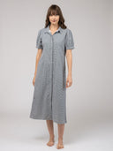 Beau & Ro Dress The Kris Dress | Black Check Seersucker