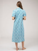 Beau & Ro Dress The Kris Dress | Blue Flower Check