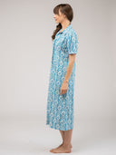 Beau & Ro Dress The Kris Dress | Blue Flower Check