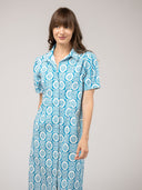 Beau & Ro Dress The Kris Dress | Blue Flower Check