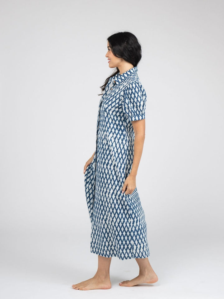 Beau & Ro Dress The Kris Dress | Blue India Resist