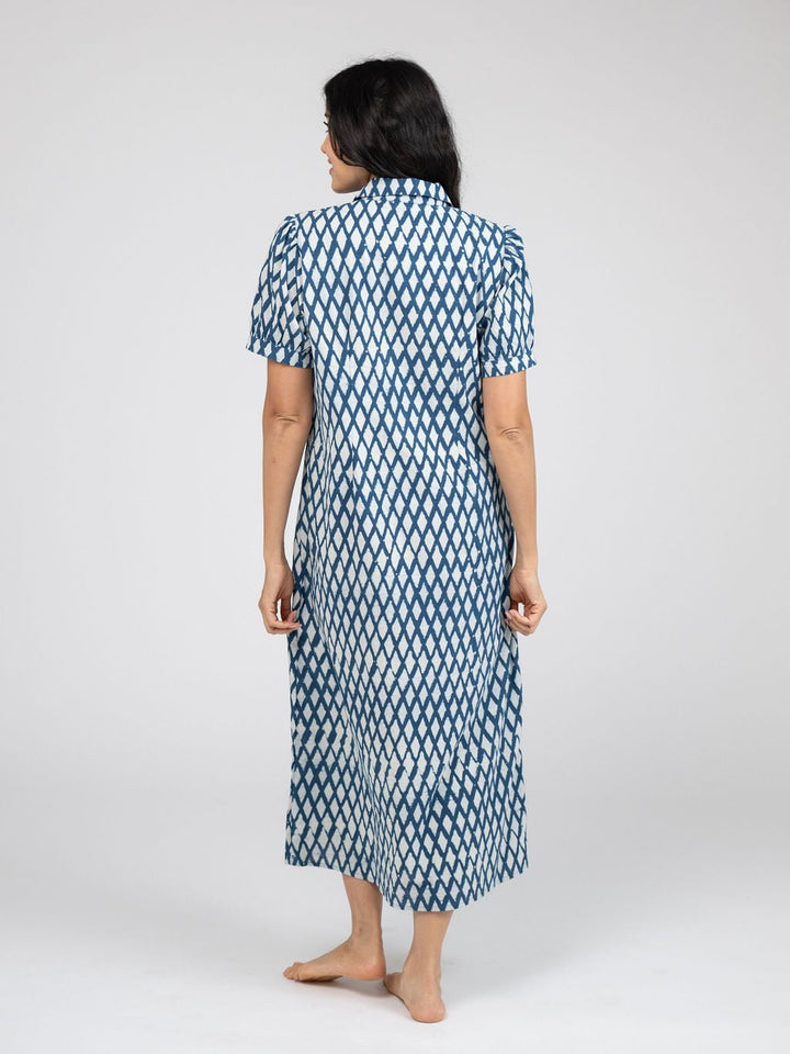 Beau & Ro Dress The Kris Dress | Blue India Resist