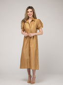 Beau & Ro Dress The Kris Dress | Gold Dupioni